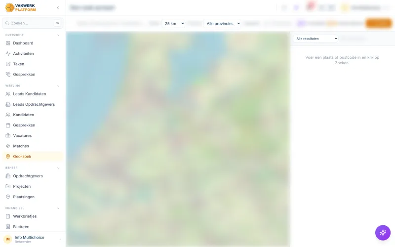 Geografisch zoeken op de kaart