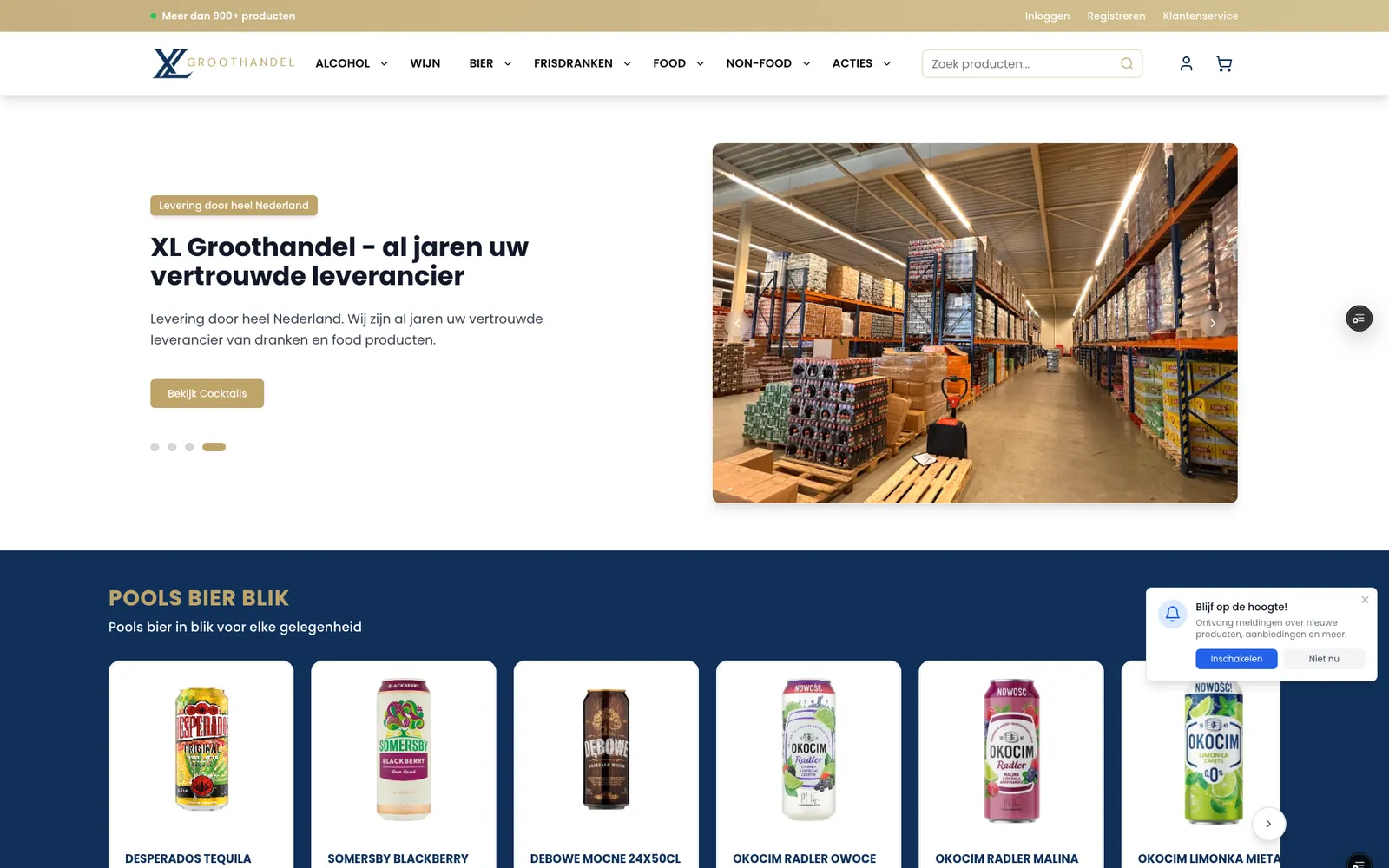 De B2B-webshop van XL Groothandel